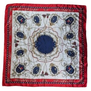 Unbranded Classic Red & Blue Satin Scarf